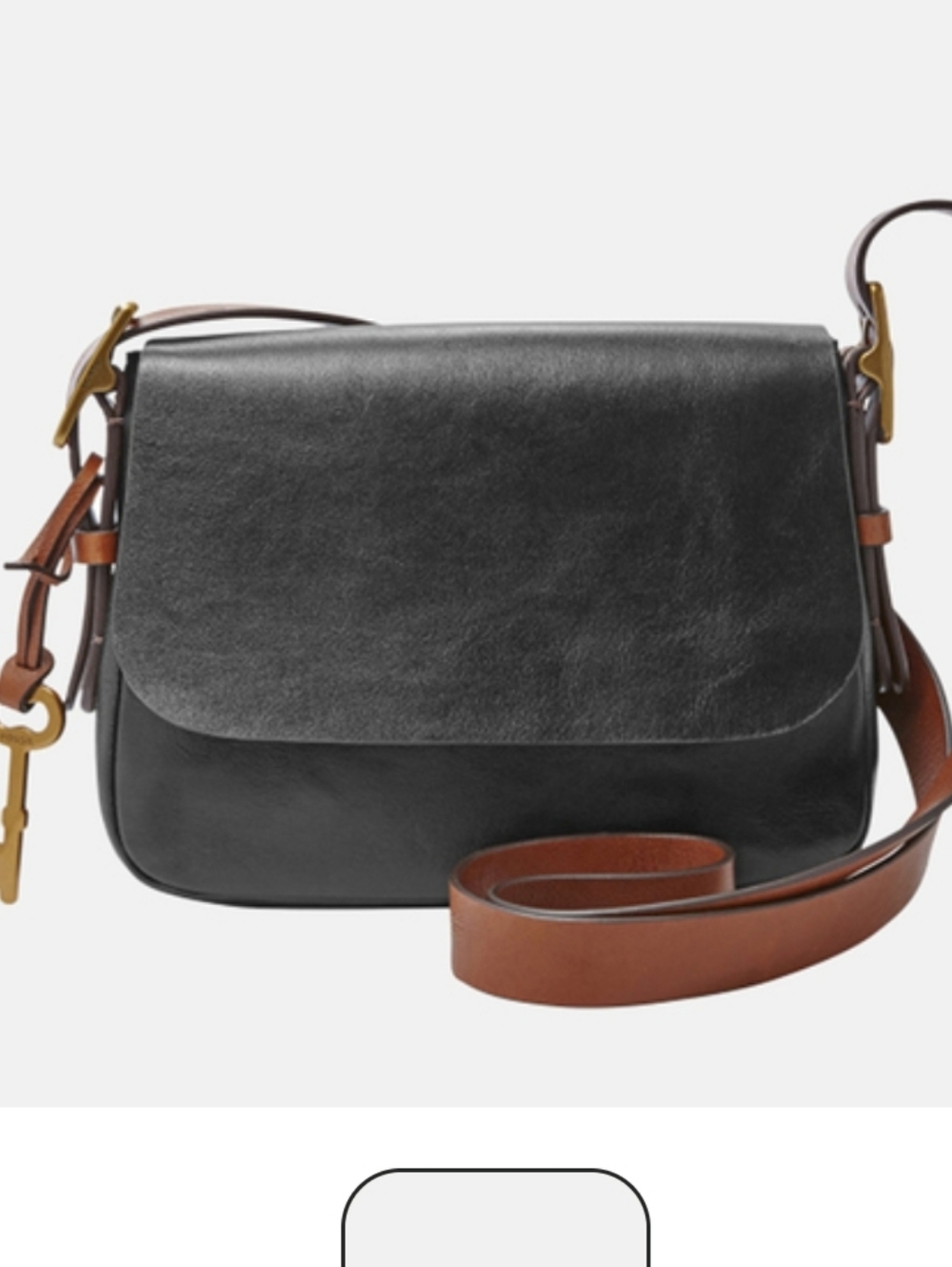 Fossil Harper Leather Crossbody Bag with Brown Strap